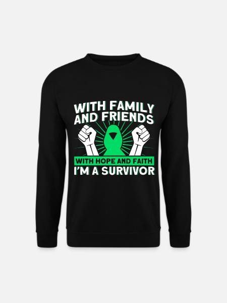 Mit Hoffnung und Glaube bin ich Überlebender - Unisex Pullover - Schwarz