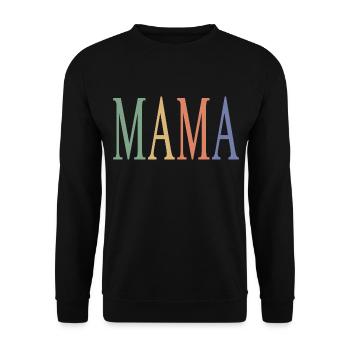Retro Mama Fête des mères Matching Family For Women - Sweat-shirt Unisexe - noir - Devant - Alina (178cm) & Michal (187cm)