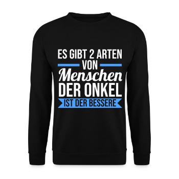 Patenonkel Pate Onkel - Unisex Pullover - Schwarz - Vorne - Alina (178cm) & Michal (187cm)