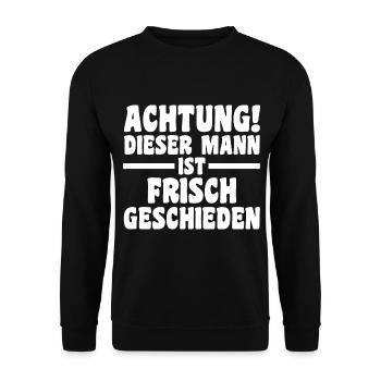 Geschieden Scheidung Scheidungsparty - Unisex Pullover - Schwarz - Vorne - Alina (178cm) & Michal (187cm)