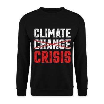 Climate Change Crises - Unisex Sweatshirt - black - Front - Alina (178cm) & Michal (187cm)
