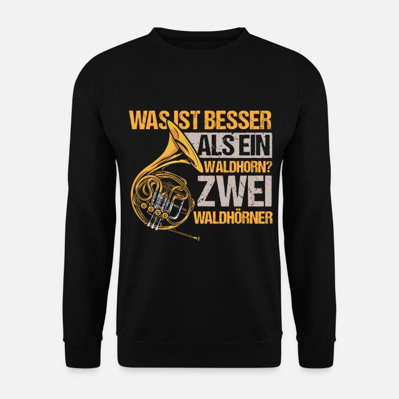 Waldhorn Musik Musikverein - Unisex Pullover - Schwarz