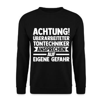 Toningenieur Tontechnik Tontechniker - Unisex Pullover - Schwarz - Vorne - Alina (178cm) & Michal (187cm)