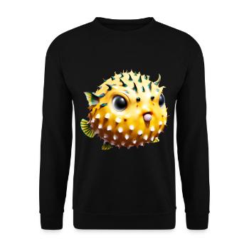 Poisson-globe gonflé - Sweat-shirt Unisexe - noir - Devant - Alina (178cm) & Michal (187cm)