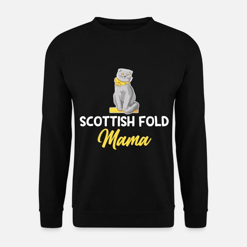 Scottish Fold Cat - Unisex Sweatshirt - black