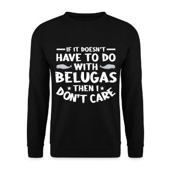 Beluga Whale Beluga Whale Whale Watching Dolphin Dolphin - Unisex Sweatshirt - black - Front - Alina (178cm) & Michal (187cm)