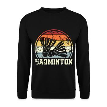 Badminton - Unisex Pullover - Schwarz - Vorne - Alina (178cm) & Michal (187cm)