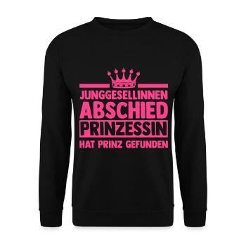 Braut Hochzeit Heiraten Junggesellenabschied - Unisex Pullover - Schwarz - Vorne - Alina (178cm) & Michal (187cm)