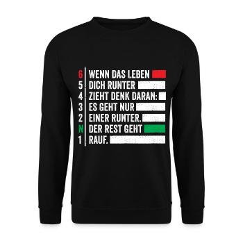 Motorrad Bike - Unisex Pullover - Schwarz - Vorne - Alina (178cm) & Michal (187cm)