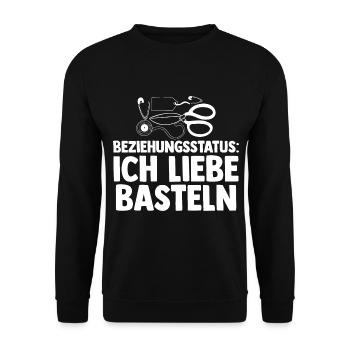 Beziehungsstatus Bastler Bastelunterricht Basteln - Unisex Pullover - Schwarz - Vorne - Alina (178cm) & Michal (187cm)