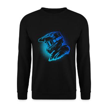 Mountainbike Mountainbiker Radfahrer MTB - Unisex Pullover - Schwarz - Vorne - Alina (178cm) & Michal (187cm)