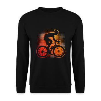 Women's Men's Road Cycling Road Cycling Road Bike - Unisex Sweatshirt - black - Front - Alina (178cm) & Michal (187cm)