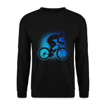 Roadbike Road Bike Road Bike Women's Road Cyclist - Unisex Sweatshirt - black - Front - Alina (178cm) & Michal (187cm)