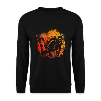 Plongée sous-marine Plongée libre Plongée sous-marine femme - Sweat-shirt Unisexe - noir - Devant - Alina (178cm) & Michal (187cm)