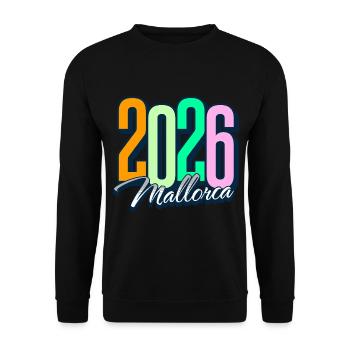 2026 Mallorca - Unisex Pullover - Schwarz - Vorne - Alina (178cm) & Michal (187cm)