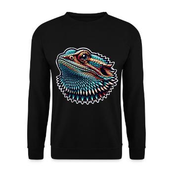 Bartagame Bartagamen Bearded Dragon - Unisex Sweatshirt - black - Front - Alina (178cm) & Michal (187cm)