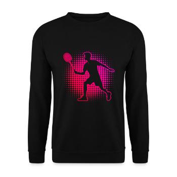 Badminton Men Squash Badminton Player Women - Unisex Sweatshirt - black - Front - Alina (178cm) & Michal (187cm)
