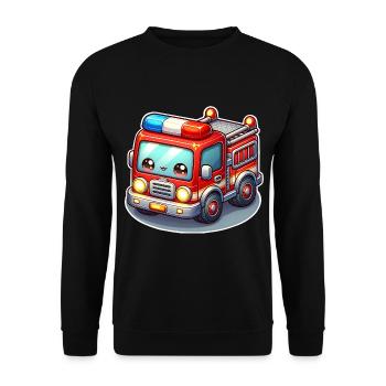 Fire Brigade With Face Kids - Unisex Sweatshirt - black - Front - Alina (178cm) & Michal (187cm)