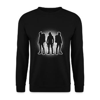 Escalade Bloc Bloc Bloc Femmes - Sweat-shirt Unisexe - noir - Devant - Alina (178cm) & Michal (187cm)