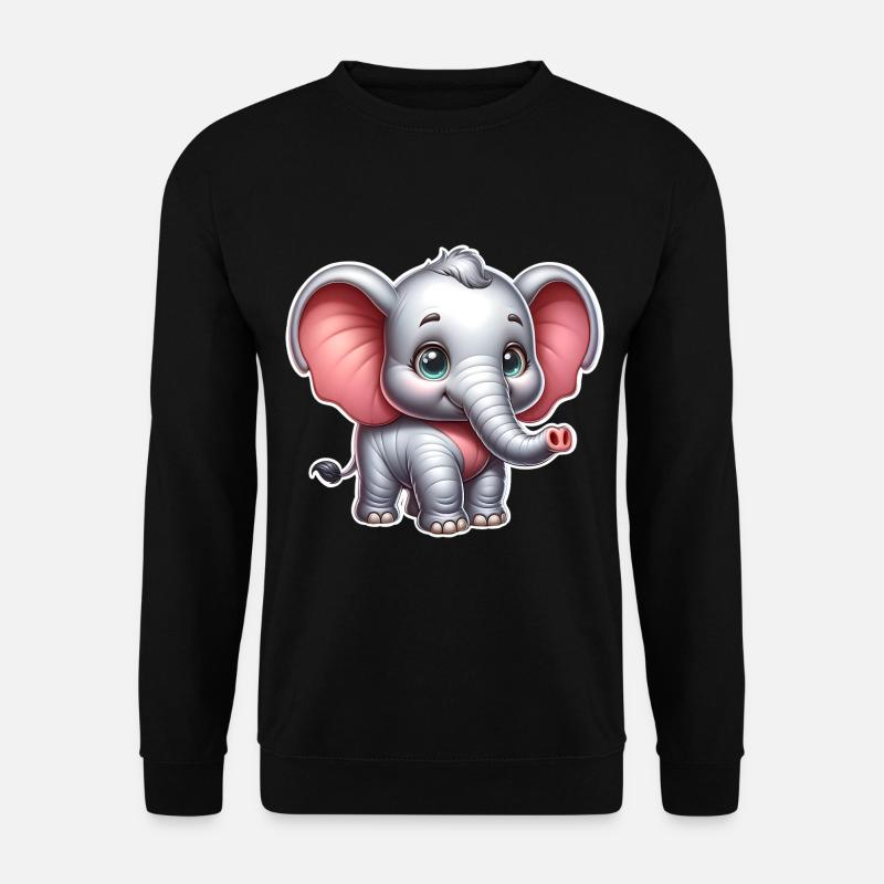 Éléphant - Sweat-shirt Unisexe - noir