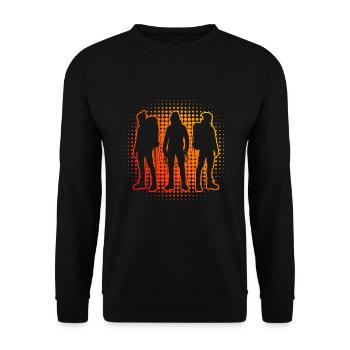 Bouldering Climber Bouldering Climbing Men - Unisex Sweatshirt - black - Front - Alina (178cm) & Michal (187cm)