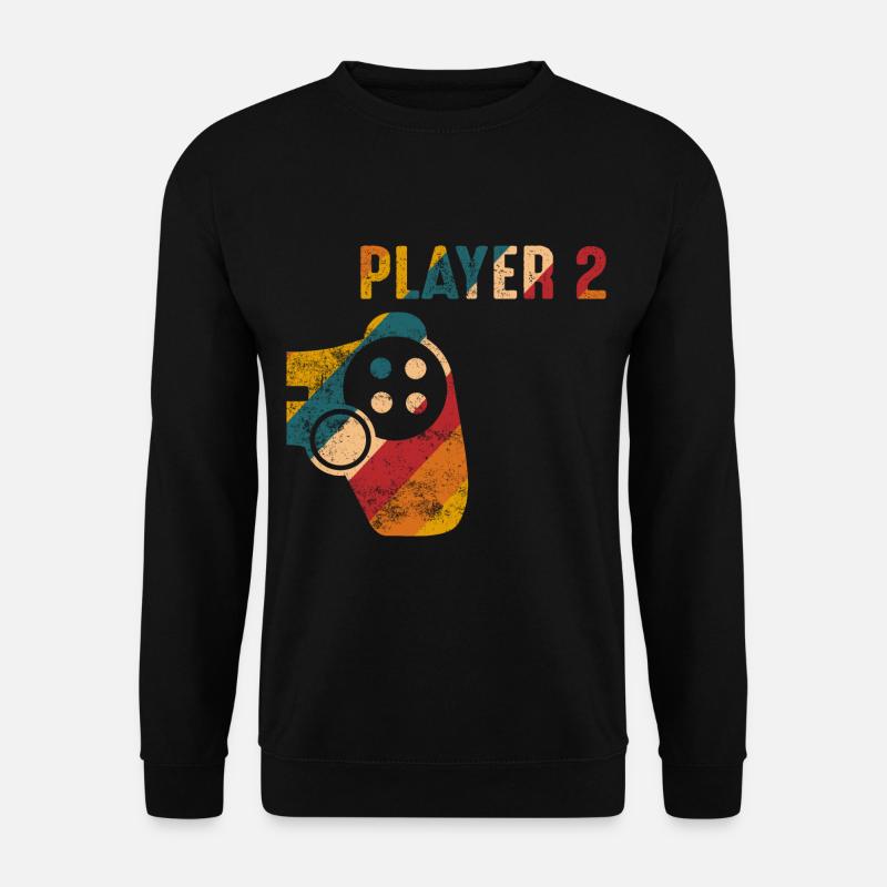 Player 2 Gamer partnerlook Geschenk - Unisex Pullover - Schwarz