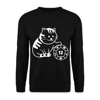 Dungeon Meowster Dés - Sweat-shirt Unisexe - noir - Devant - Alina (178cm) & Michal (187cm)