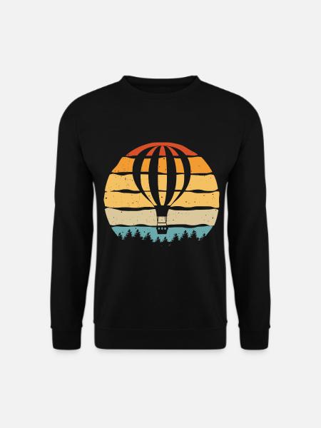Montgolfière Retro Ballons Ballons - Sweat-shirt Unisexe - noir