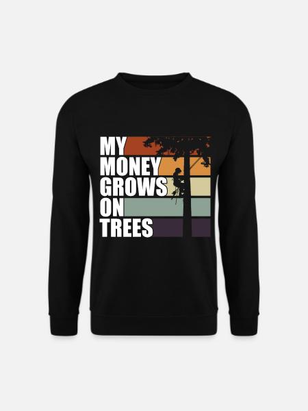 Mein Geld Wächst Auf Bäumen Vintage Tree Climb - Unisex Pullover - Schwarz