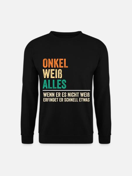 Patenonkel Pate Onkel - Unisex Pullover - Schwarz