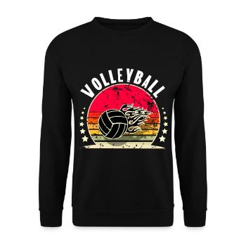 Volleyball - Unisex Sweatshirt - black - Front - Alina (178cm) & Michal (187cm)