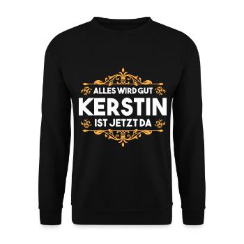 Kerstin - Unisex Pullover - Schwarz - Vorne - Alina (178cm) & Michal (187cm)
