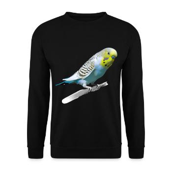 Perruche sucrée - Sweat-shirt Unisexe - noir - Devant - Alina (178cm) & Michal (187cm)