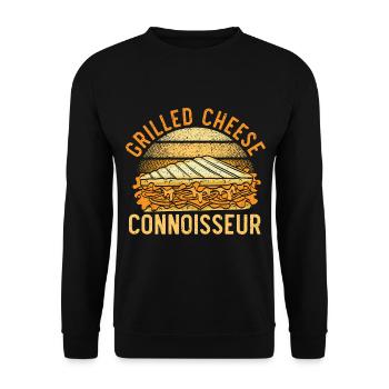Connoisseurs of grilled cheese Cheesy grilled cheese - Unisex Sweatshirt - black - Front - Alina (178cm) & Michal (187cm)