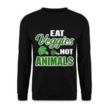 Véganisme végétalien - Sweat-shirt Unisexe - noir - Devant - Alina (178cm) & Michal (187cm)