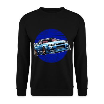 Jdm Halloween edition / Tuning Mechanic Costume - Unisex Sweatshirt - black - Front - Alina (178cm) & Michal (187cm)