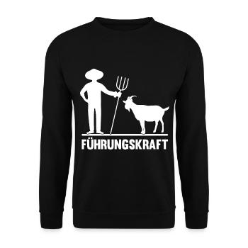 Ziege Ziegenbauer Bauernhof Landwirt Bauer Ziegen - Unisex Pullover - Schwarz - Vorne - Alina (178cm) & Michal (187cm)