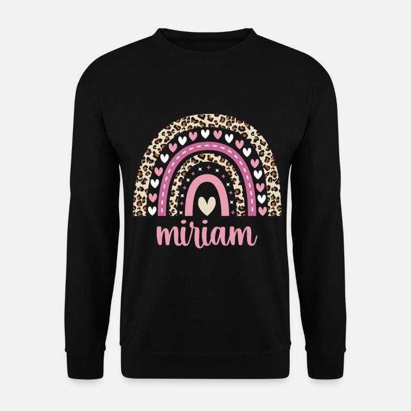 Miriam Regenbogen Name Geburtstag Miriam - Unisex Pullover - Schwarz