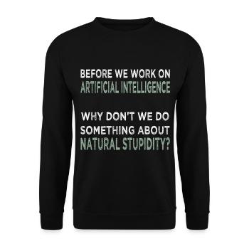Artificial Intelligence - Unisex Sweatshirt - black - Front - Alina (178cm) & Michal (187cm)