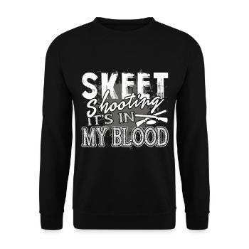 Skeet Shooting Is In My Blood - Unisex Sweatshirt - black - Front - Alina (178cm) & Michal (187cm)