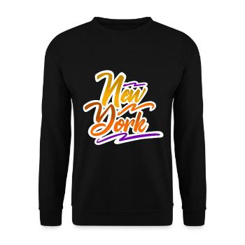 New York - Unisex Sweatshirt - black - Front - Alina (178cm) & Michal (187cm)