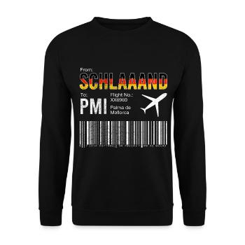 Mallorca Boarding Pass Trip - Unisex Sweatshirt - black - Front - Alina (178cm) & Michal (187cm)