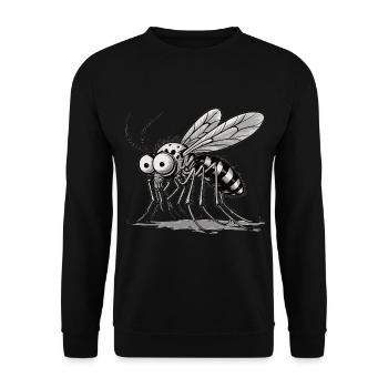 Mosquito: The Little Bloodsucker - Unisex Sweatshirt - black - Front - Alina (178cm) & Michal (187cm)