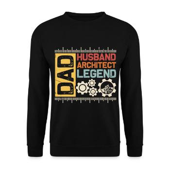Architect - Unisex Sweatshirt - black - Front - Alina (178cm) & Michal (187cm)