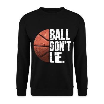 Basketball - True players know: Ball never lies - Unisex Sweatshirt - black - Front - Alina (178cm) & Michal (187cm)