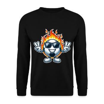 Soccer - Unisex Sweatshirt - black - Front - Alina (178cm) & Michal (187cm)