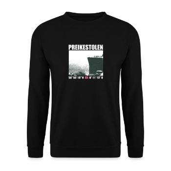 Preikestolen - Norwegen Urlaub Reise Geschenk - Unisex Pullover - Schwarz - Vorne - Alina (178cm) & Michal (187cm)