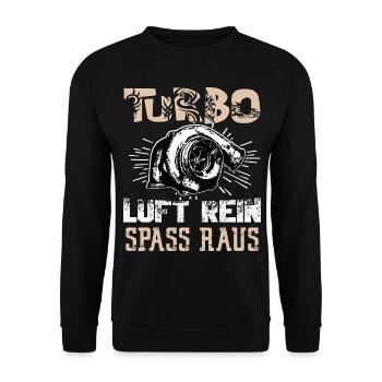 Auto Sport Tuning Fahrer Sportwagen Motorsport - Unisex Pullover - Schwarz - Vorne - Alina (178cm) & Michal (187cm)