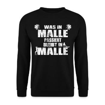 Malle Mallorca Urlaub - Unisex Pullover - Schwarz - Vorne - Alina (178cm) & Michal (187cm)