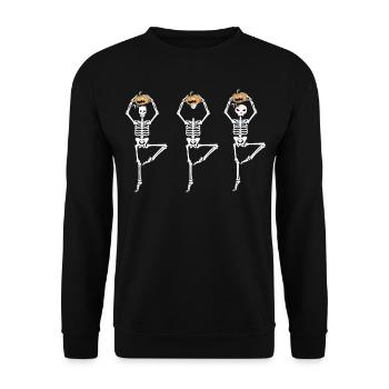 Drôle de squelettes dansants Ballerine d’Halloween - Sweat-shirt Unisexe - noir - Devant - Alina (178cm) & Michal (187cm)